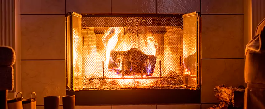 Mendota Hearth Landscape Fireplace Installation in Newington, Connecticut