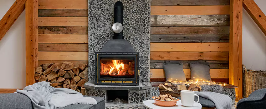 Thelin Hearth Products Direct Vent Gas Stove Fireplace Inspection in Newington, Connecticut